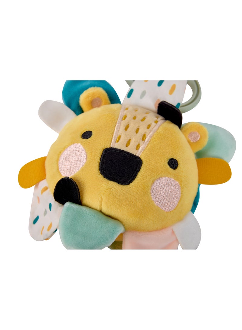 EUREKA KIDS Eurekakids Cucu Hanging Musical Plush Toy w/Teether | For Strollers, Cribs, Playpen | For auditory stimulation, hand-eye coordination and sensory development | BPA Free | Lion | Age 0M+ - Image 3