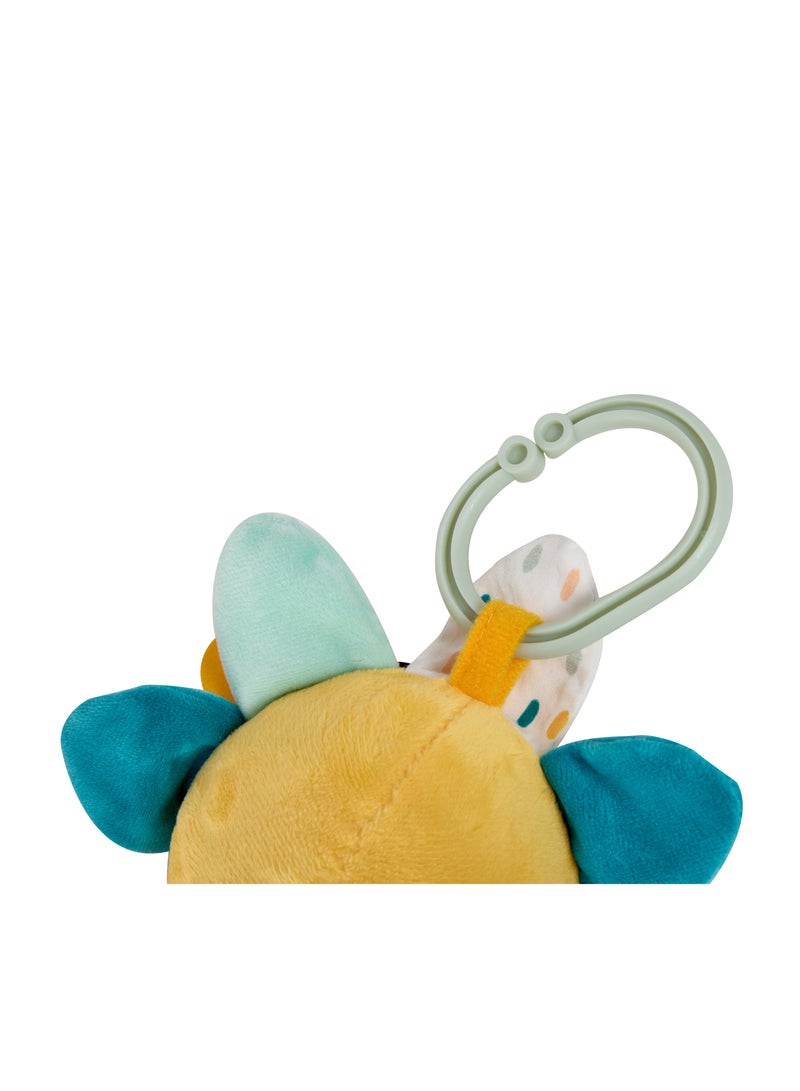 EUREKA KIDS Eurekakids Cucu Hanging Musical Plush Toy w/Teether | For Strollers, Cribs, Playpen | For auditory stimulation, hand-eye coordination and sensory development | BPA Free | Lion | Age 0M+ - Image 4