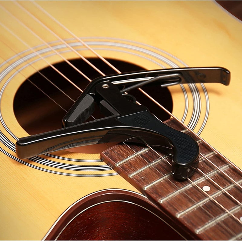 Techblaze Guitar Capo — Quick Change Metal Alloy Trigger, Fits Acoustic, Electric, Classical & Ukulele + Picks Combo - Image 5