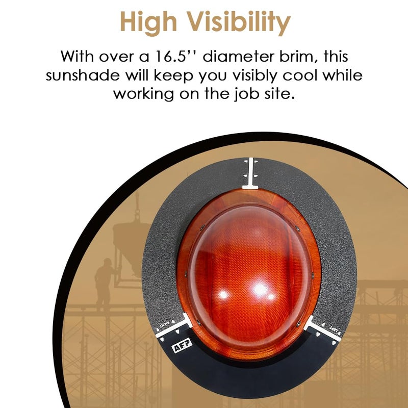 AFP Full-Brim Tinted Smoke Polyurethane Plastic Sun Shield Hard Hat Visor | Standard Brim Extender | Sun & Heat Protection Reusable Accessory | Compatible with AFP Brand Hard Hats ONLY - Image 3