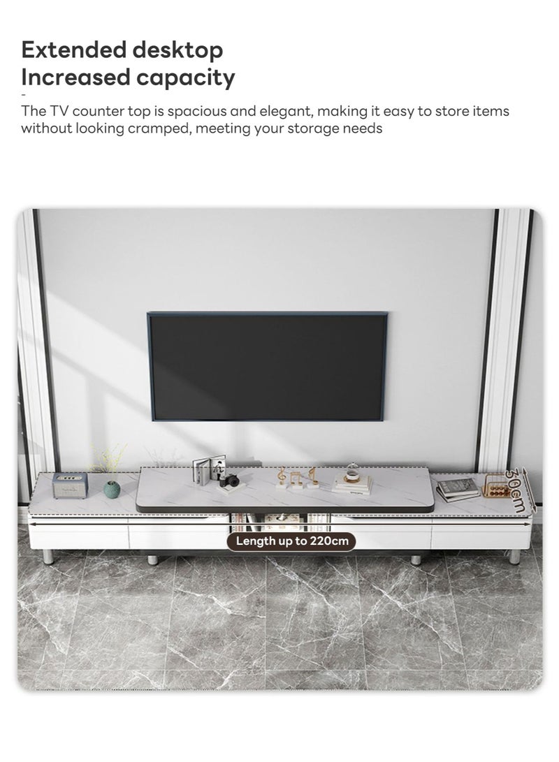 Sharpdo Small Household Coffee Table and Tv Cabinet, Retractable In Both Directions (160-220) Cm - Image 5