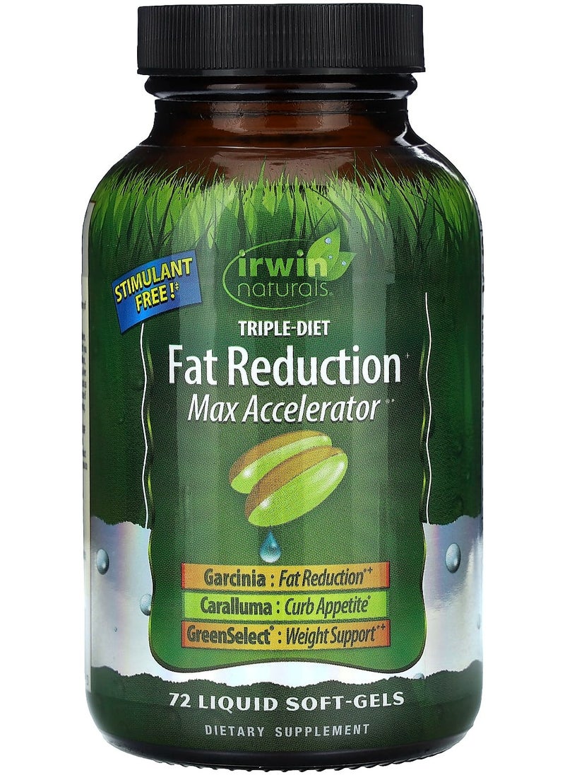 Irwin Naturals Triple-Diet Fat Reduction Max Accelerator, 72 Liquid Soft-Gels 
