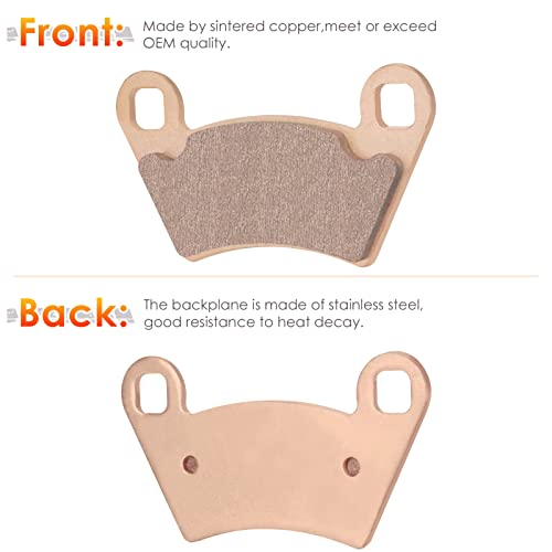ISEYEC Front & Rear Brake Pads Sintered for 2012-2018 Polaris Ranger XP 900,2008-2013 Polaris Ranger 500 700 800, 2014-2017 Ranger Diesel,2010-2015 Ranger EV, 4 sets Front and Rear Brake Pads - Image 2