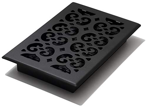 Decor Grates STH610 Classic Collection Floor Register, 6x10 Inches, Textured Black - Image 1