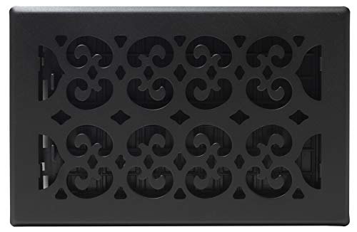 Decor Grates STH610 Classic Collection Floor Register, 6x10 Inches, Textured Black - Image 2