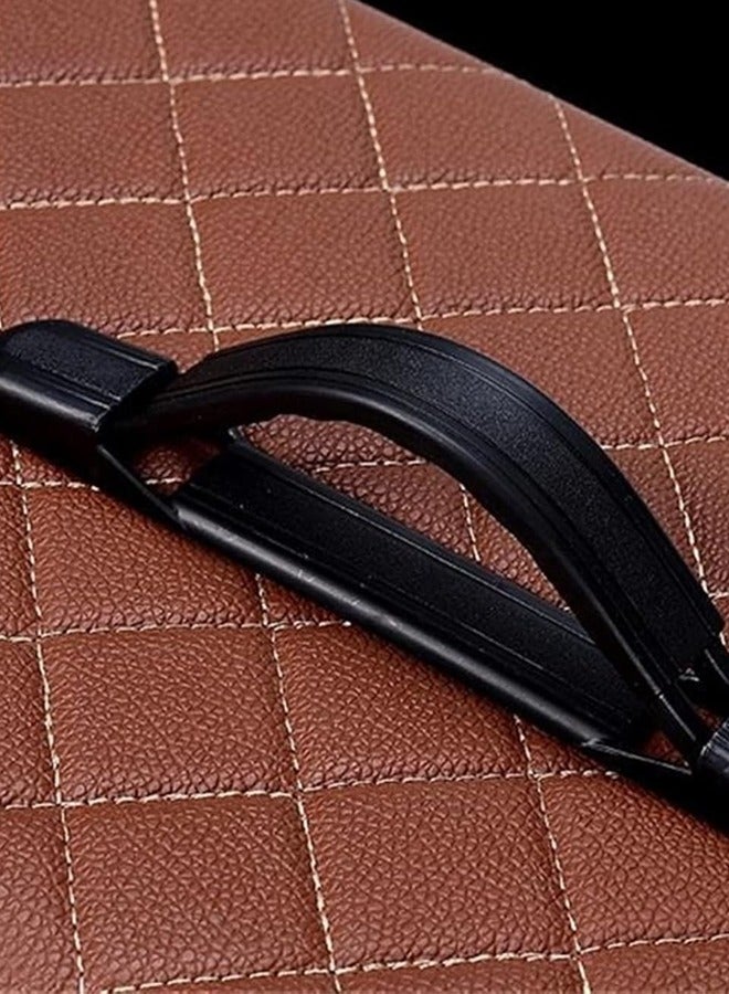 Occuwzz Car Trunk Storage Bag Foldable Multi Compartment Car Storage Bag Car Trunk Storage Bag Car Interior Accessories Coffee Color  - Image 4