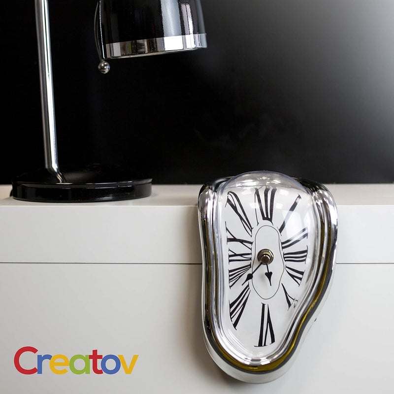 Creatov Decorative Dali Watch Melting Clock - Surrealistic Table Shelf Desk Fashion Melted Clock Salvador Dali Inspired Funny Home Decor Office Best Birthday Gift Idea - Image 4