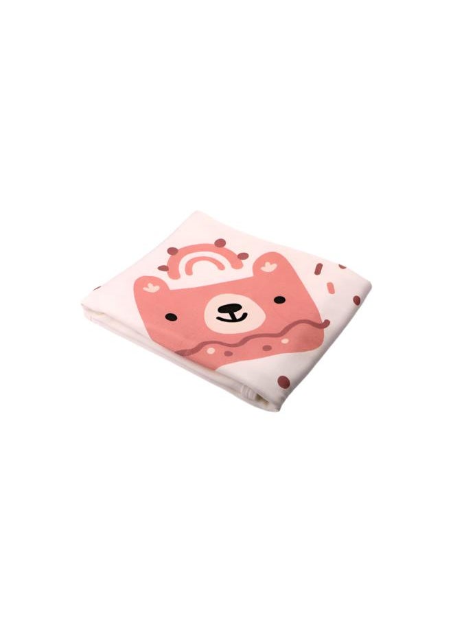 Mamas Gift Pink Bear Hooded Blanket Premium Soft Baby Hooded Blanket in Superior Cotton Fabric, Available in Multiple Prints to Swaddle the Baby. Perfect for Wrapping Newborn Babies When an Extra Layer Is Required.  - Image 1