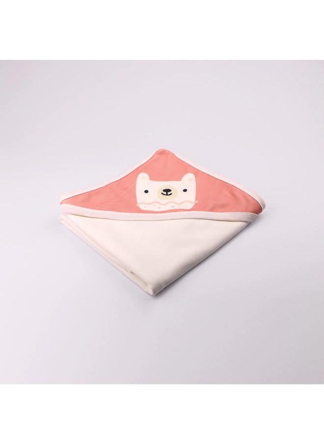 Mamas Gift Pink Bear Hooded Blanket  - Image 1