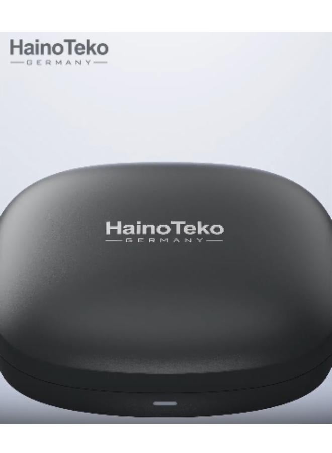 Haino Teko OpenFit Bluetooth Earphones with High-Quality Sound, Super Clear Mic, and Touch Controls – Stylish & Comfortable Black Wireless Earbuds for Music, Calls, and Sports. - Image 5