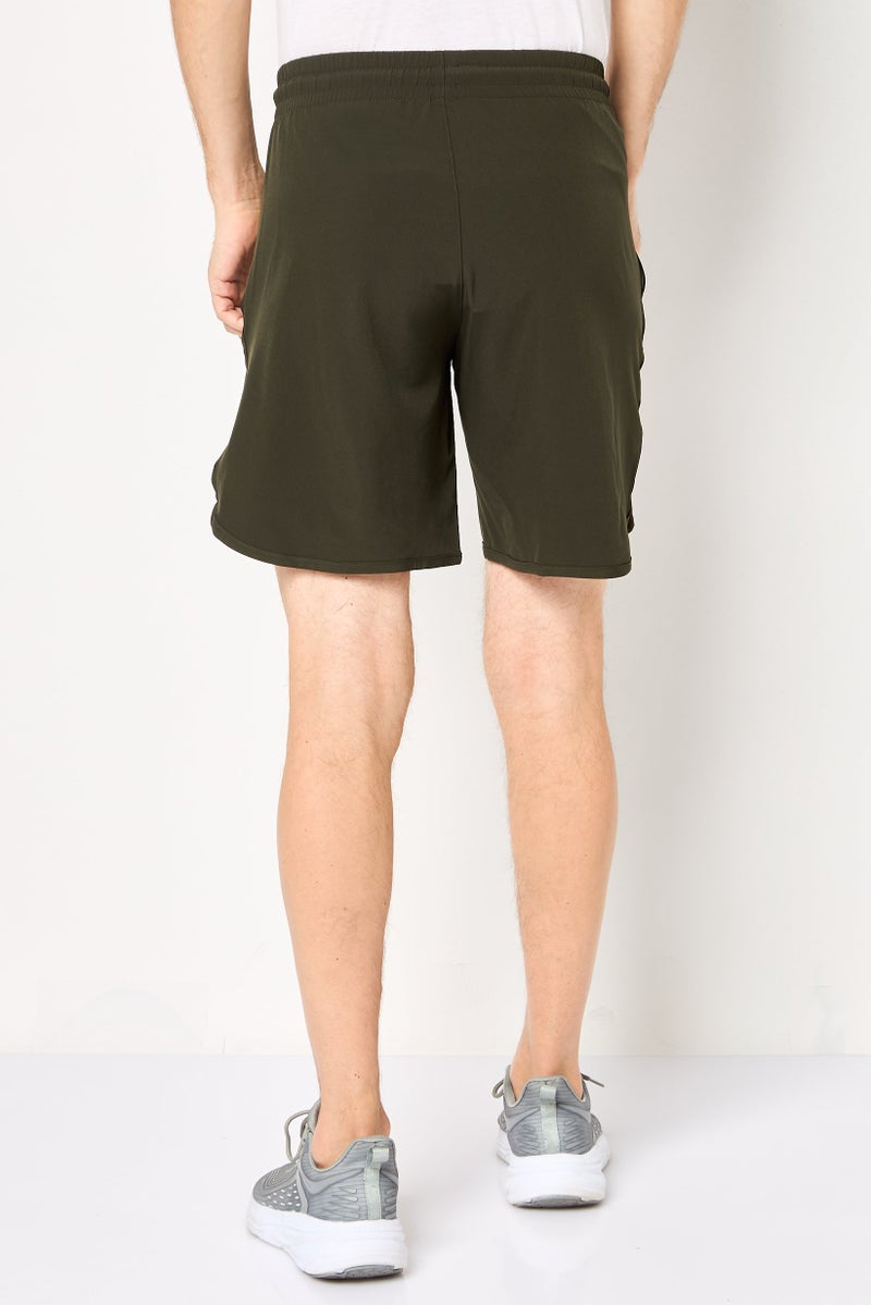 RBX Men Sportswear Fit Training Shorts, Army Green - Image 4