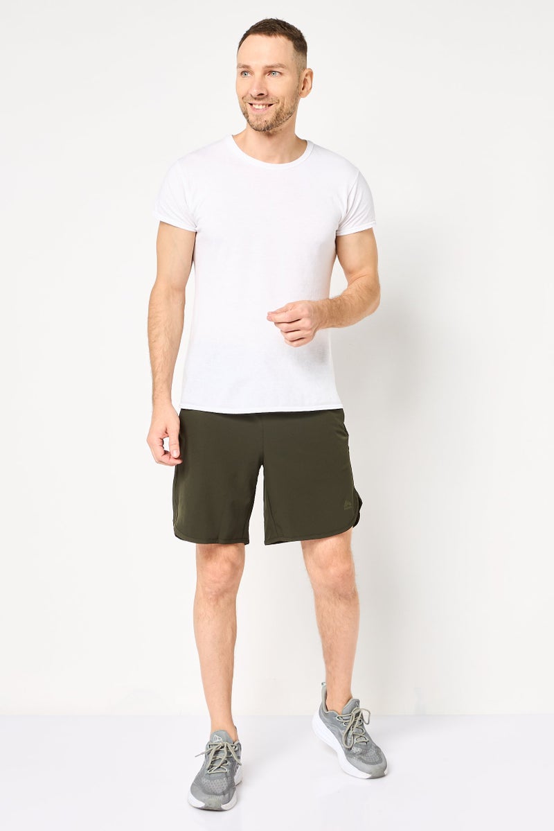 RBX Men Sportswear Fit Training Shorts, Army Green - Image 2