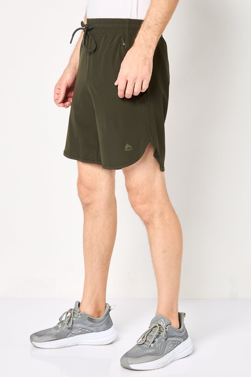 RBX Men Sportswear Fit Training Shorts, Army Green - Image 3