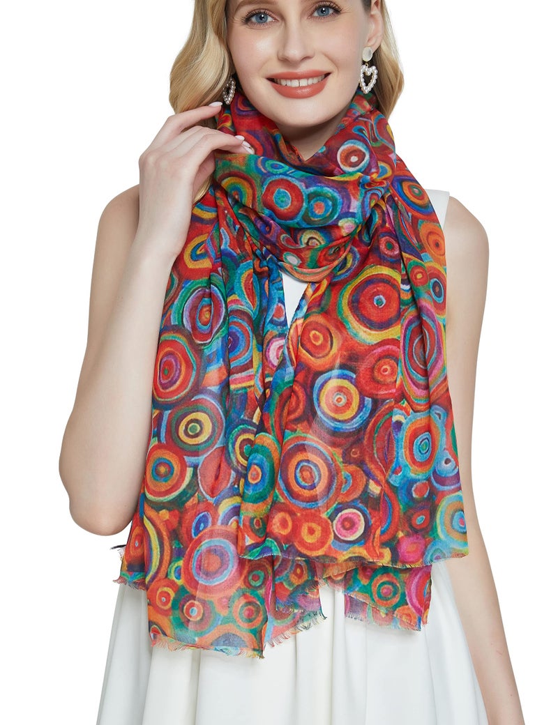 PANTONIGHT Scarf for Women Lightweight Print Fashion for Spring Fall Winter Scarves Shawl Wrapâ€¦ - Image 1
