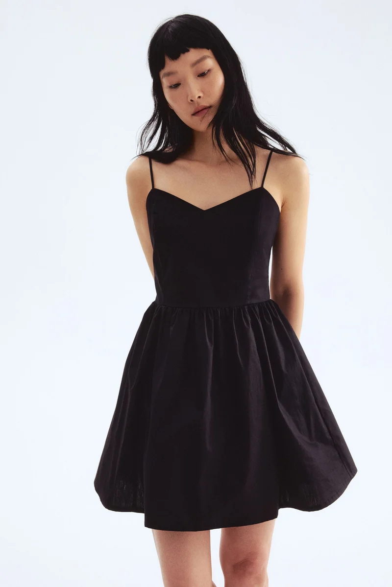 H&M Flared-skirt cotton dress