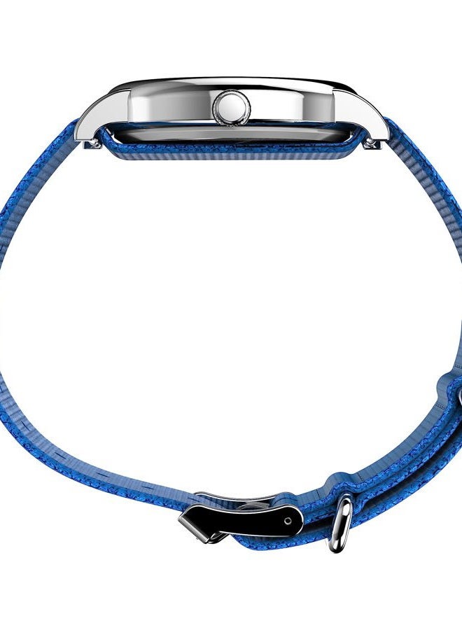 TIMEX Women's Weekender Seasonal 38mm Watch - Blue Strap White Dial Silver-Tone Case, Blue, Modern - Image 2