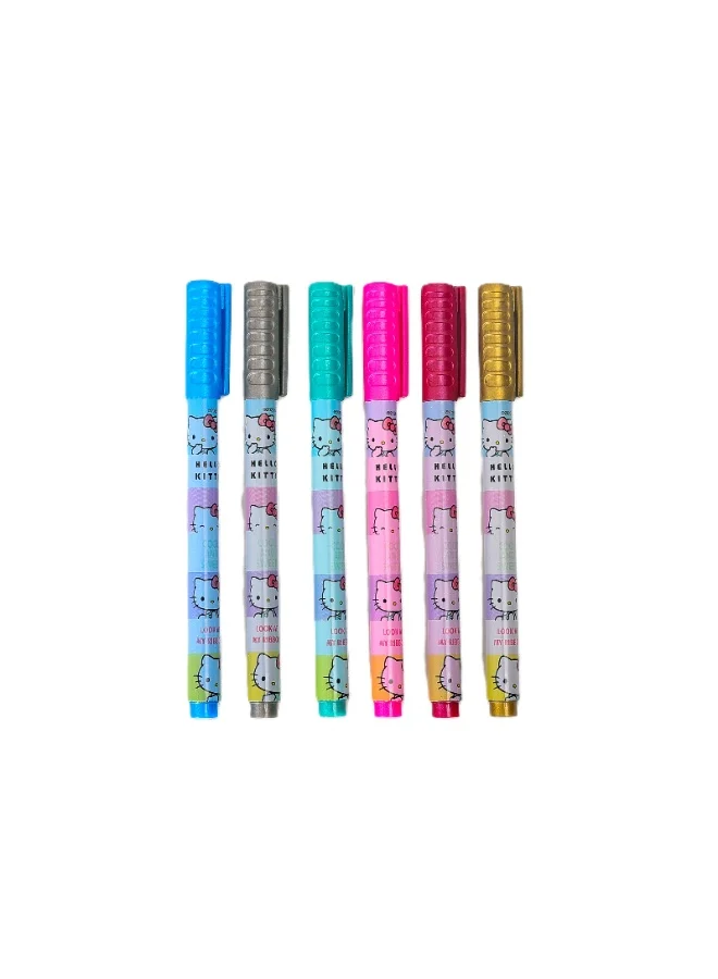 Sanrio  Sanrio Hello Kitty Look At My Ribbon 6-Piece School Metallic Marker Set for Girls for Women | Best Price UAE