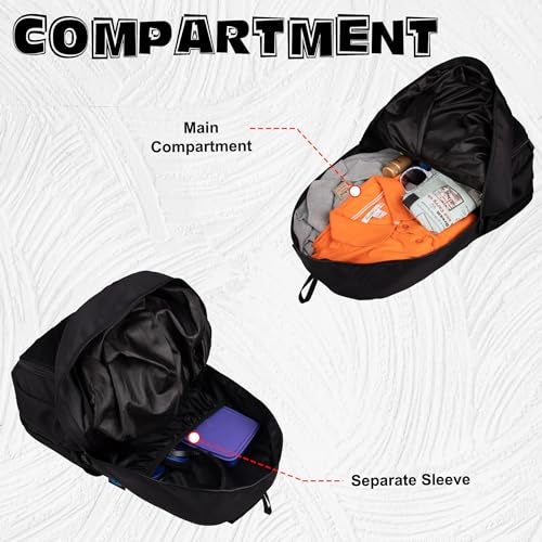 WHACKK Strike Black Soccer Football Basketball Volleyball Kitbag Backpack Soccer Ball (Black) - Image 2