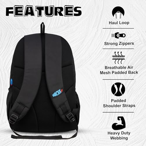 WHACKK Strike Black Soccer Football Basketball Volleyball Kitbag Backpack Soccer Ball (Black) - Image 3