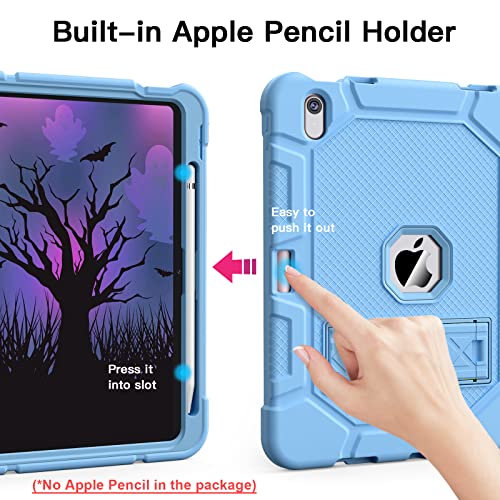 Azzsy Case for iPad (A16) 11th Generation 11 Inch 2025 / iPad 10th Generation 10.9 Inch 2022, [Built-in Pencil Holder] Heavy Duty Shockproof Rugged Protective Case, Sky Blue - Image 4