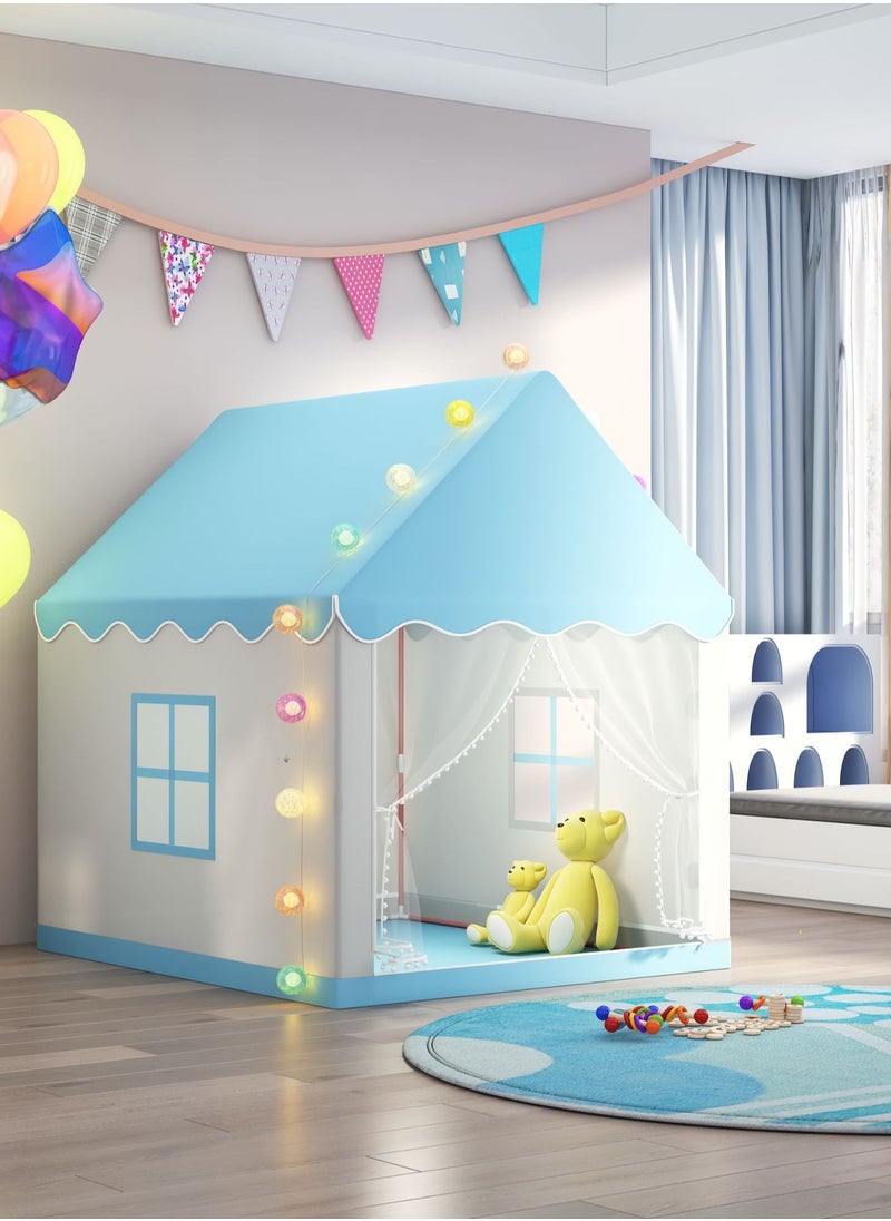 MIXDE Kids Play Tent Playhouse with Star Lights, Large Fairy Playhouse with Star Lights Fairy Play House Indoor and Outdoor Toddler Tent, Easy Setup Gift for Children  - Image 1