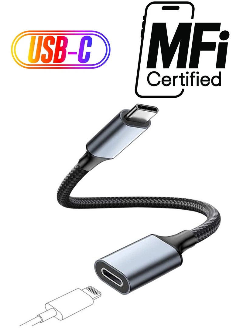 LecLooc USB C to Lightning Audio Adapter Cable USB Type C Male to Lightning HiFi Audio Female Headphones Converter Fit with iPad Pro, iPad Air, MacBook, Galaxy S23 S22, Pixel 7 6 Pro (Not Support Charging) - Image 1