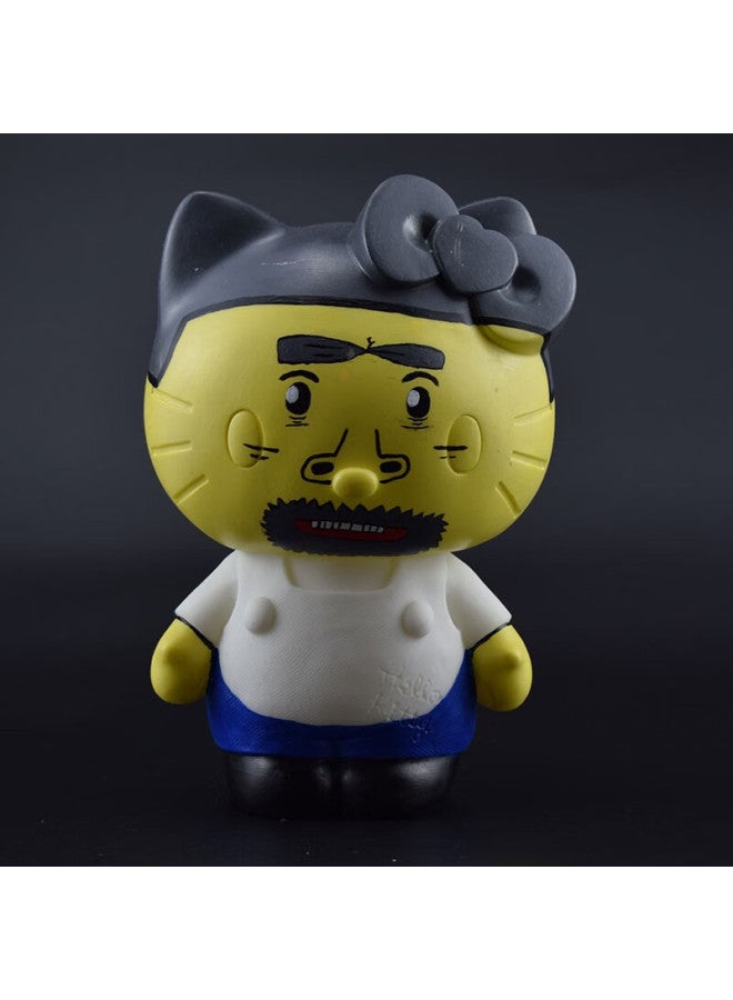Bagang Vinyl Doll Suitable For Kitty Cat Coloring Vinyl Mold Doll Handmade Painted Piggy Bank-Color:Ten Random Models + One Set Of Paint Brush - Image 2