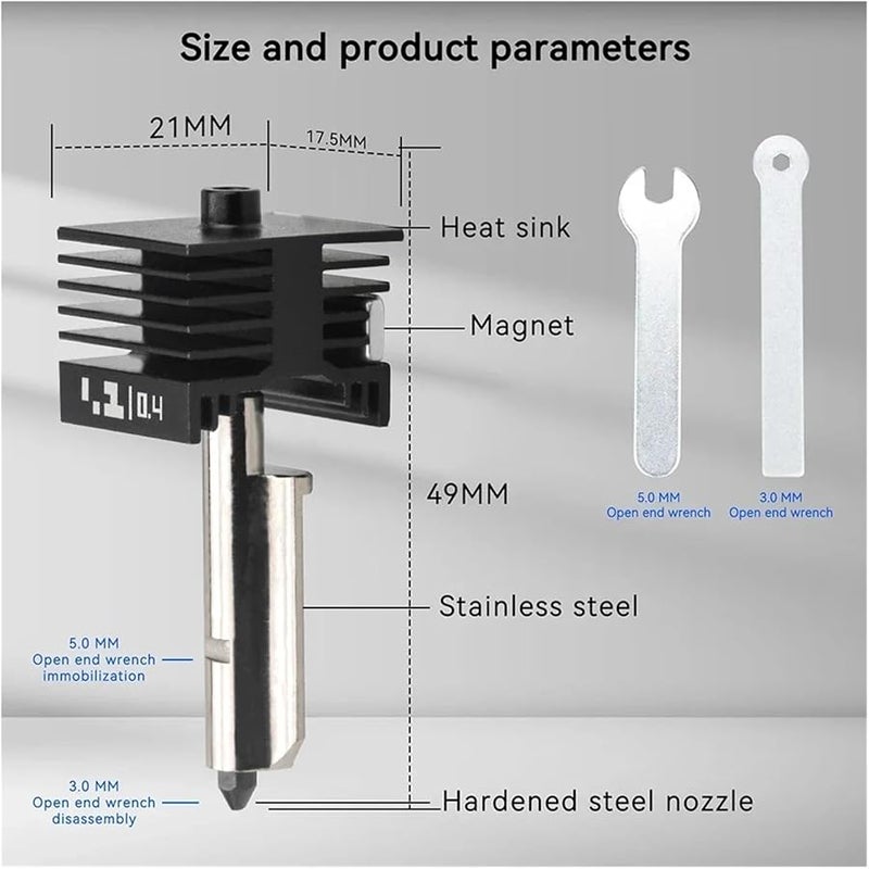 Hotend 2468 High Precision Quick Replacement Nozzle Compatible with Bambulab P2S 3D Printer - Image 4