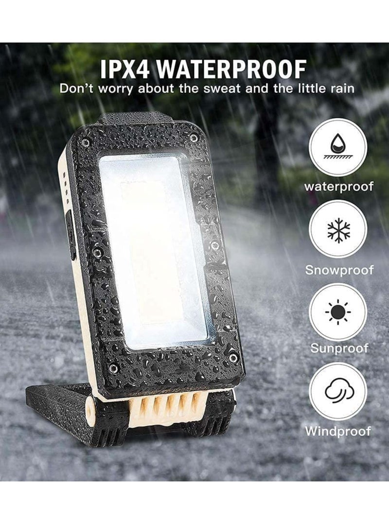 كاست ويف مصباح عمل LED، مصباح فحص مغناطيسي قابل لإعادة الشحن من COB، مصباح عمل مغناطيسي مع خطاف تعليق، 4 أوضاع إضاءة، إضاءة موقع العمل لإصلاح السيارات والتخييم في حالات الطوارئ وتسلق الجبال - Image 4