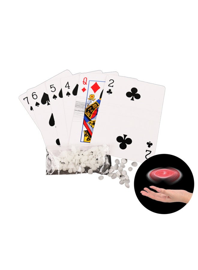 Ring Floating Invisible Street Close-up Stage Magic Props-Color:Ring Suspension Box (with Hidden Wire Wheel) With Teaching Card  - Image 3