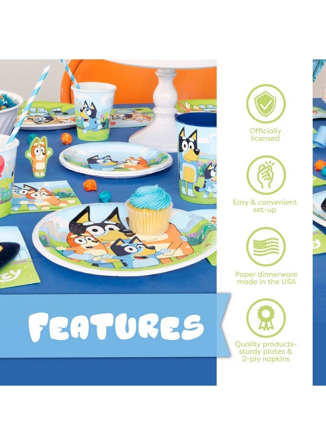 Unique لوازم حفلة عيد ميلاد بلوى الفريدة | تكفي 16 | لوازم حفلة بلوى | زينة عيد ميلاد بلوى | زينة حفلة بلوى | أطباق ومناشف بلوى - Image 5