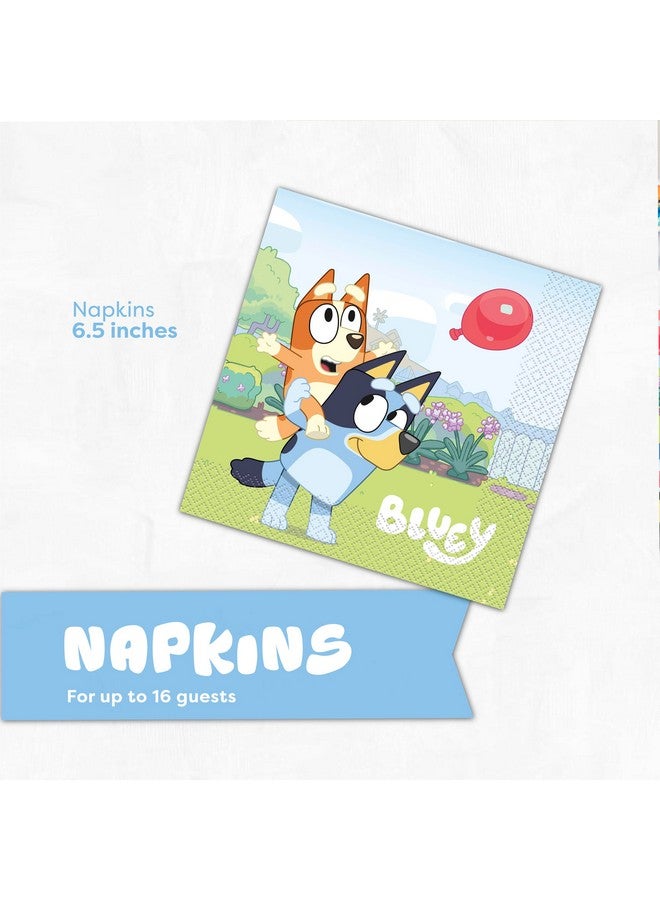 Unique لوازم حفلة عيد ميلاد بلوى الفريدة | تكفي 16 | لوازم حفلة بلوى | زينة عيد ميلاد بلوى | زينة حفلة بلوى | أطباق ومناشف بلوى - Image 4