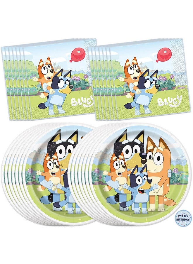 Unique لوازم حفلة عيد ميلاد بلوى الفريدة | تكفي 16 | لوازم حفلة بلوى | زينة عيد ميلاد بلوى | زينة حفلة بلوى | أطباق ومناشف بلوى - Image 1