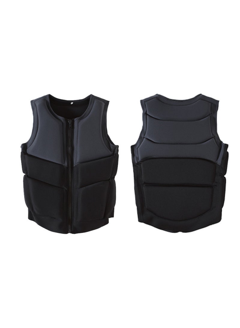Generic Adult Life Vest For Men Women, Kayaking Water Sports Buoyancy Aid Fishing Vest For Fishing Sailing Surfing Boating Kayaking For Water Sports, Grey - Image 2