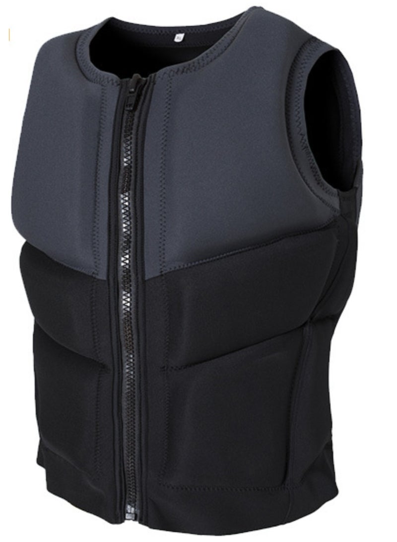 Generic Adult Life Vest For Men Women, Kayaking Water Sports Buoyancy Aid Fishing Vest For Fishing Sailing Surfing Boating Kayaking For Water Sports, Grey - Image 1