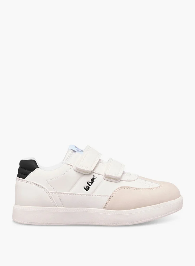 Lee Cooper Boys' Panelled Sneakers with Hook and Loop Closure