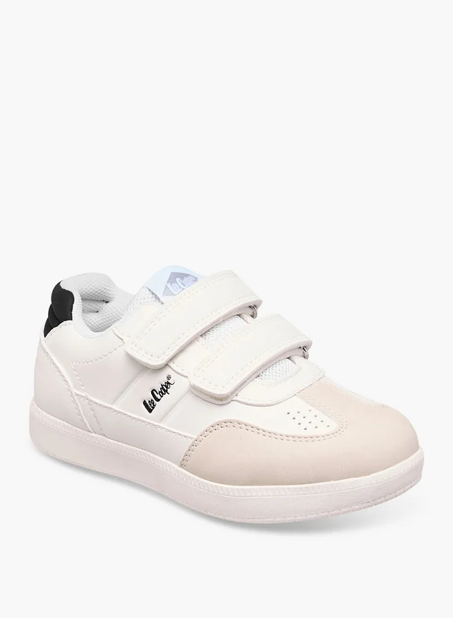 لي كوبر Boys' Panelled Sneakers with Hook and Loop Closure