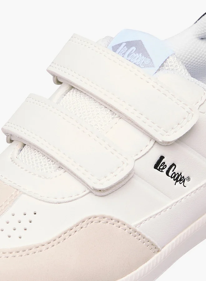 Lee Cooper Boys' Panelled Sneakers with Hook and Loop Closure