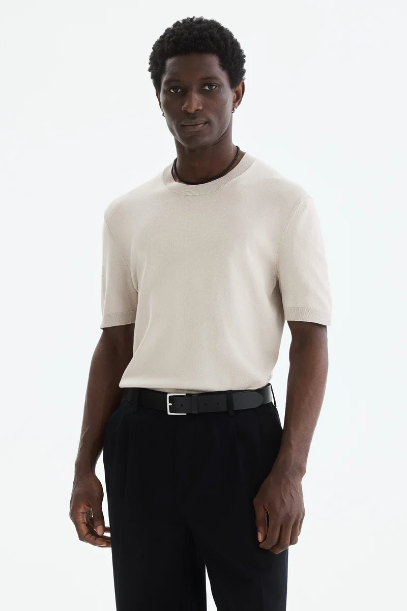 Slim Fit Knitted T-shirt