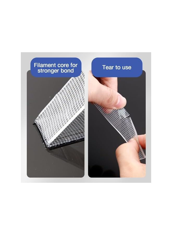 PROMASS promass Reusable Double Sided Adhesive Tape Heavy Duty,Removable Filament Core Clear & Tough Nano Mounting Tape Heavy Duty for Walls/Poster/Wall Hanging/Craft Mounting 1.18 Inch x 16.4FT  - Image 2