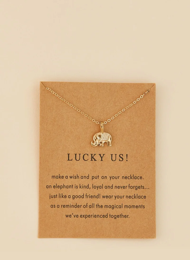 Ginger Lucky Elephant Necklace Gift Card