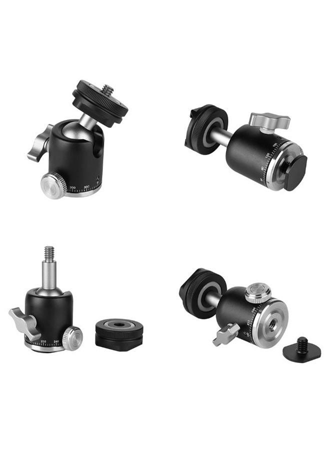 NIBEMINENT Multi-Function Mini Ballhead Black/Silver  - Image 2