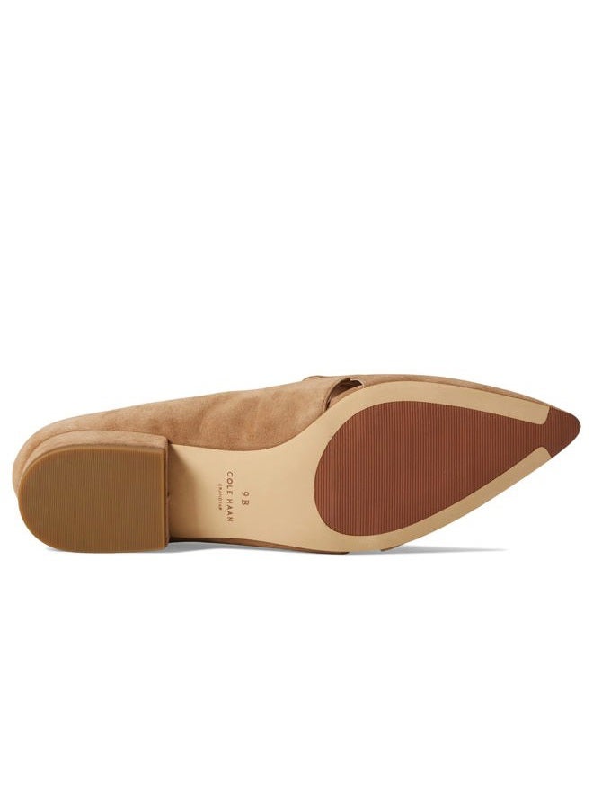 COLE HAAN Women's Viola Skimmer Ballet Flat, Light Whiskey Suede, 9 - Image 4