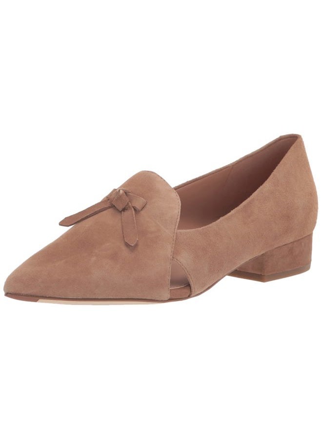 COLE HAAN Women's Viola Skimmer Ballet Flat, Light Whiskey Suede, 9 - Image 1