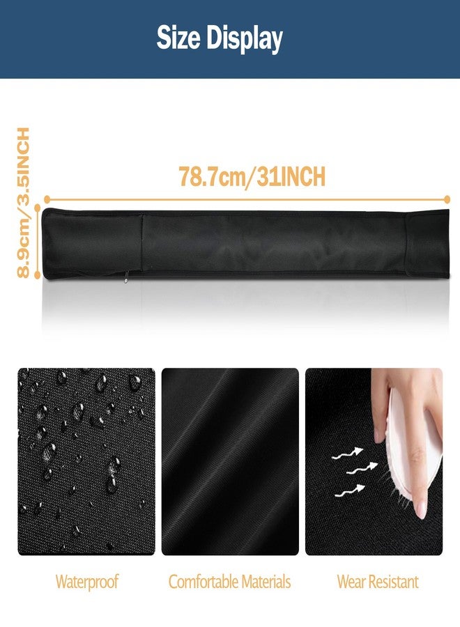 ALEIFLE Billiard Pool Cue Soft Vinyl Stick Carrying Case Bag - Holds 1 Butt / 1 Shaft- 31 Inches Long Snooker Storage Carrying Bag - Image 4