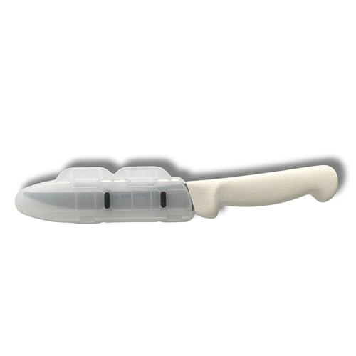 Agilux Blade Guard Knife Blade Protection Cover, Secure Fit Sheath for Storage or Transport – Chef’s Kitchens, Travel & Outdoor Use, Dishwasher Safe BPA-Free (Clear, 6") - Image 1
