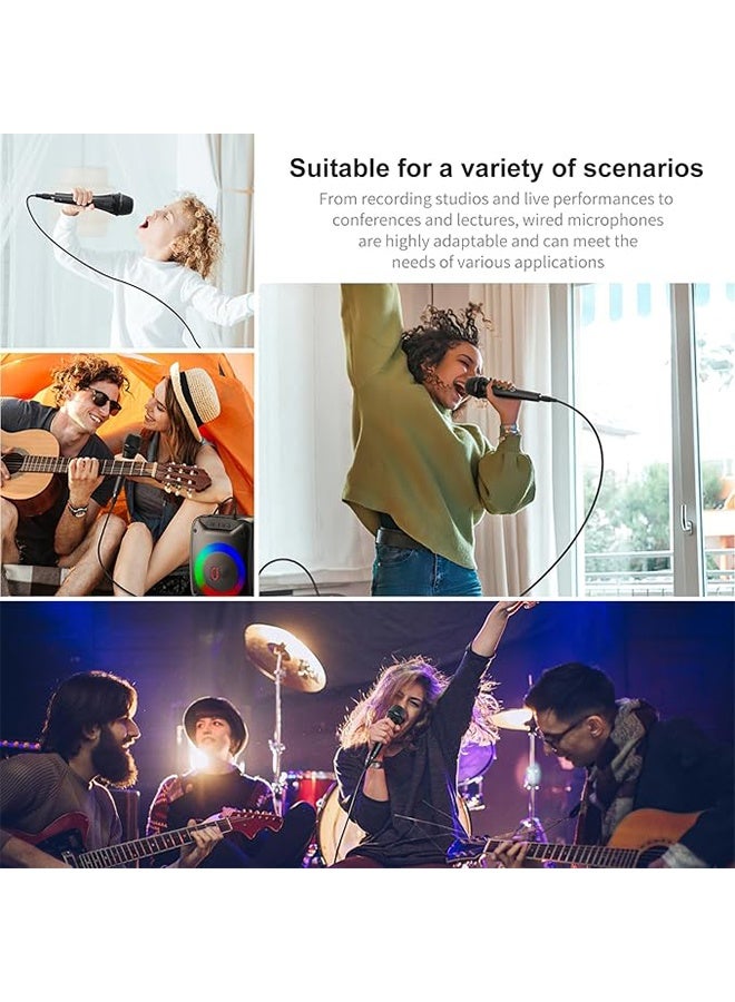 ميكروفون سلكي يدوي، ميكروفون ديناميكي أحادي الاتجاه، كابل 2m ومفتاح تشغيل/إيقاف تشغيل ميكروفون يدوي للغني، ميكروفونات مناسبة للمؤتمرات المضيفة، ميكروفونات أمبير، مازج -قابس 6.35 مم - Image 5