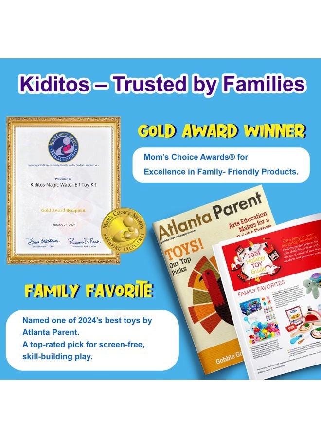 Kiditos 20 Colors New Magic Water ELF Toy Kit,Including 10 Colors Magic Gel,10 Colors Sparkling Magic Gel,10 Sea Creatures Molds,6 Dinosaur Eggs,Water Spirt DIY Kit,Arts&Crafts STEM Birthday Gifts - Image 2