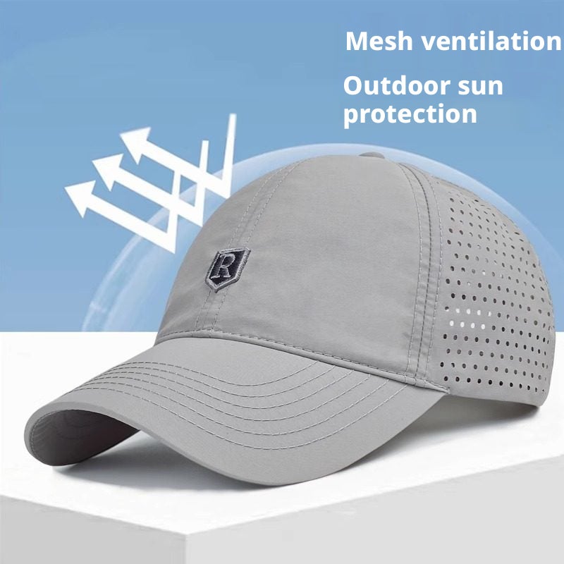 Quick-Dry Mesh Baseball Cap for Men, Sun Protection Outdoor Hat - Image 2