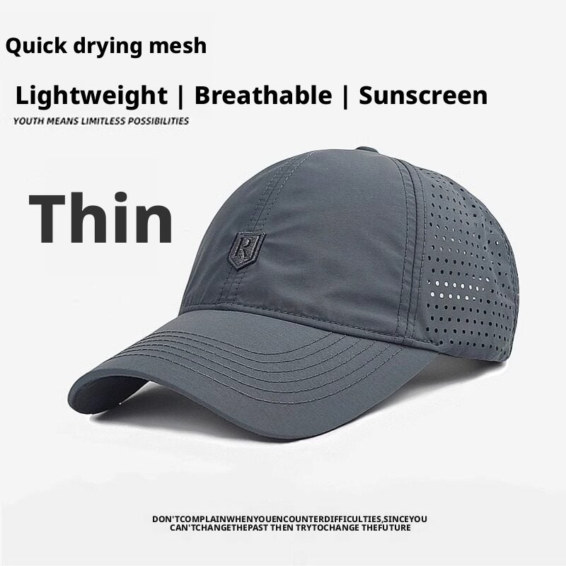 Quick-Dry Mesh Baseball Cap for Men, Sun Protection Outdoor Hat - Image 1